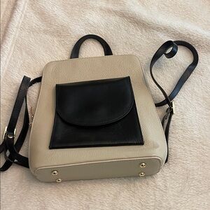 Elegant Black and Cream Women's Backpack